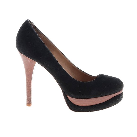 Pour La Victoire Shoes - Pour La Victoire Alvery Black Suede Platform Pumps size 8.5